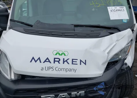 2023 Ram Promaster 2500 High Roof 159 Wb from USA, damaged, VIN 3C6LRVDG5PE558944